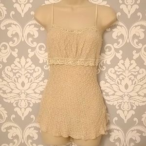 Suzy Shier Nude Semi-Transparent Top